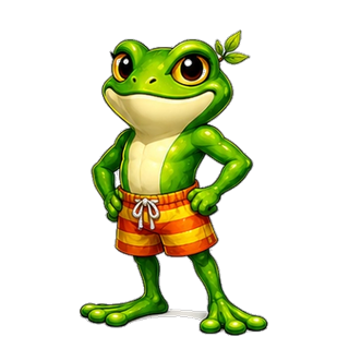 Pond frog skin — natural green pond frog