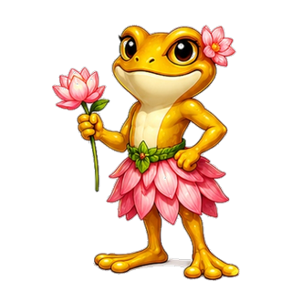 Summer Lotus frog skin — pink and green lotus-themed frog
