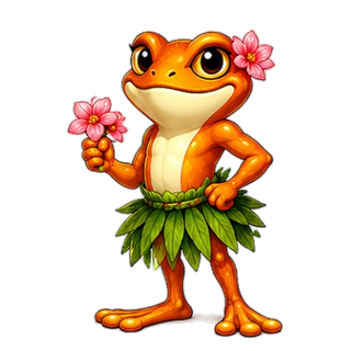 Sunset frog skin — warm orange frog