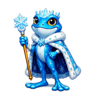 Winter Frost frog skin — icy blue frog